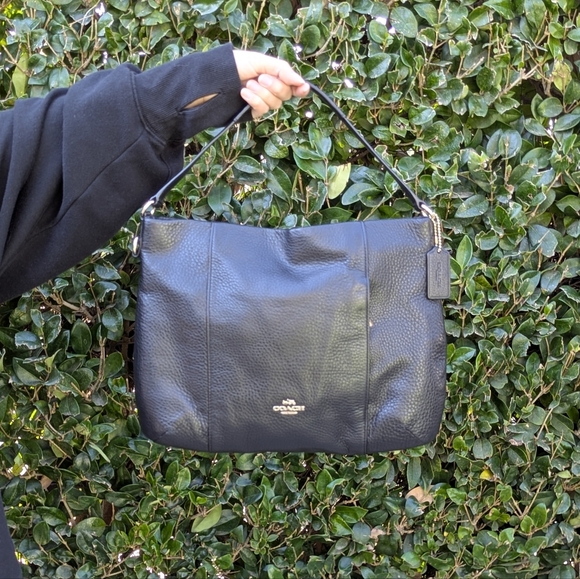 Coach Hobo Shoulder Bag Black Leather - Picture 1 of 14